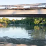 The Blanco River flowing through Blanco State Park near Blanco, Texas