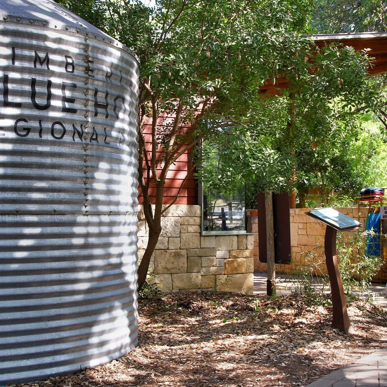 Swimmers enjoying the spring-fed waters of Blue Hole