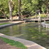 Tubers on the clear Comal River in New Braunfels, Texas
