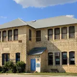 The historic Dripping Springs Academy building, a Recorded Texas Historic Landmark