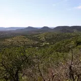 Scenic overlook view from the West Peak at Hill Country State Natural Area