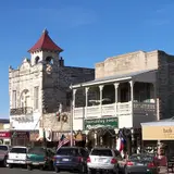 Historic limestone buildings in downtown Fredericksburg