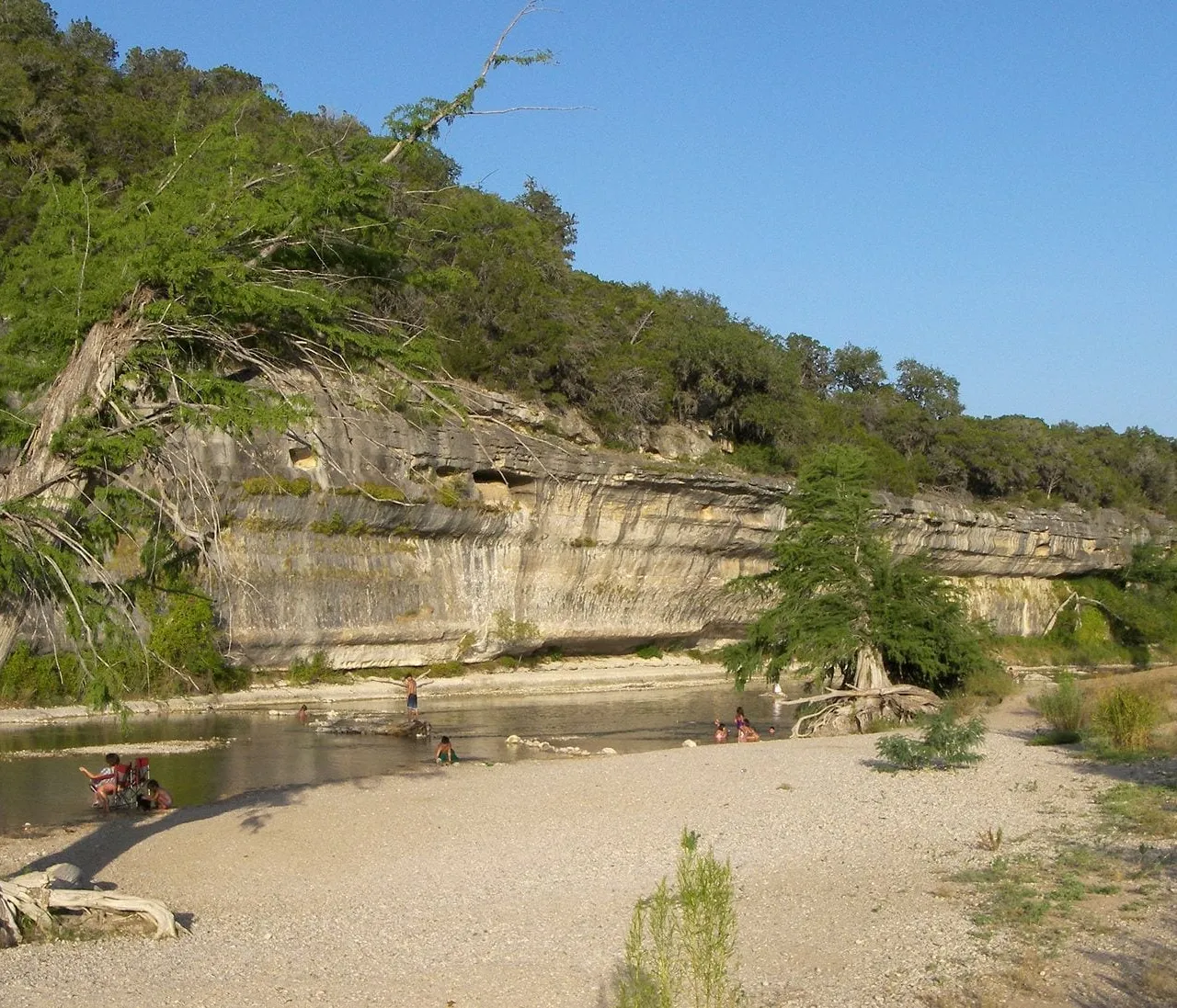 A scenic view of the Guadalupe River within the state park