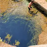 The natural spring of Jacob's Well in Hays County near Wimberley, Texas